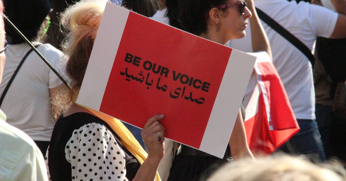 A vibrant protest scene in Vancouver advocating for freedom and justice.